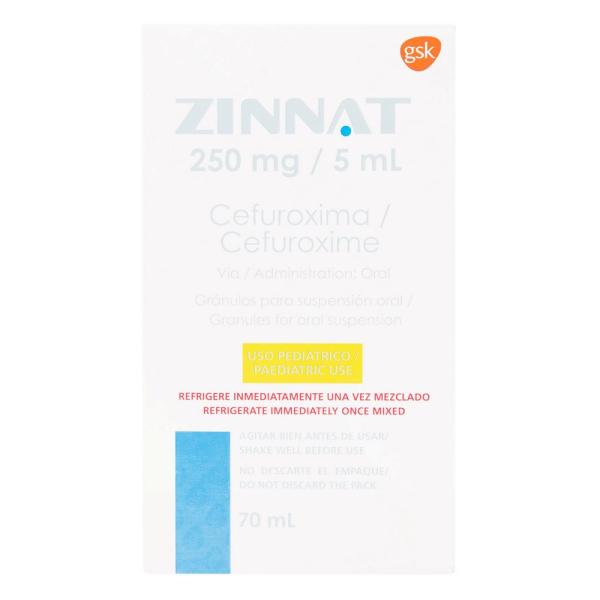 ZINNAT 250 MG SUSP.70 ML (3%+)(A)(PAE)