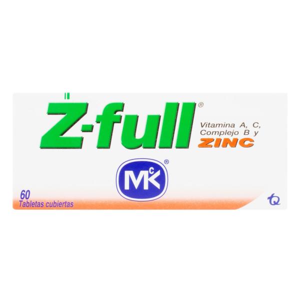 Z FULL ZINC 60 TABLETAS MK
