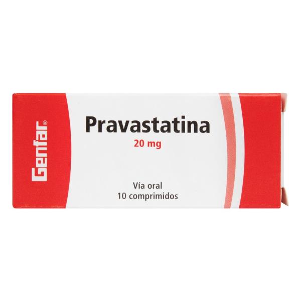 PRAVASTATINA 20 MG 10 TABLETAS GF