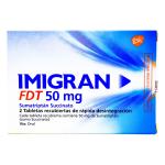 IMIGRAN FDT 50 MG 2 TABLETAS