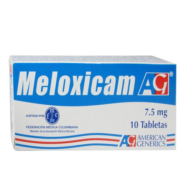 MELOXICAM 7.5 MG 10 TABLETAS AG
