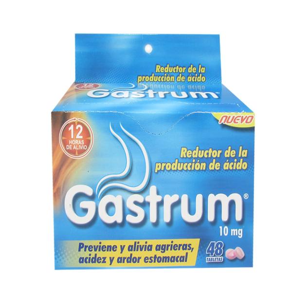 GASTRUM 10 MG 48 TABLETAS