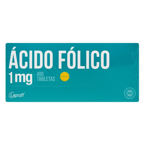 ACIDO FOLICO 1 MG 400 TABLETAS LP