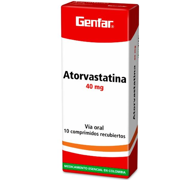 ATORVASTATINA 40 MG 10 TABLETAS GF