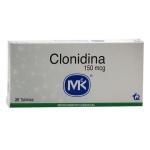 CLONIDINA 150 MG 20 TABLETAS MK