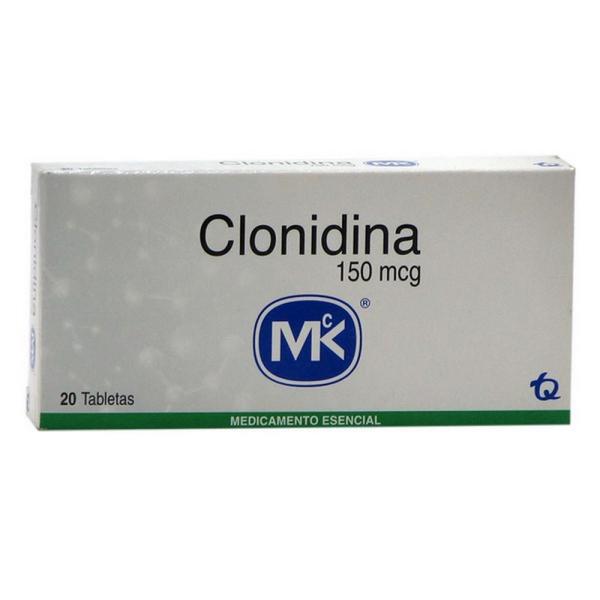 CLONIDINA 150 MG 20 TABLETAS MK