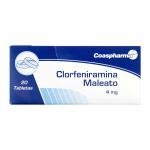 CLORFENIRAMINA 4 MG 20 TABLETAS COA