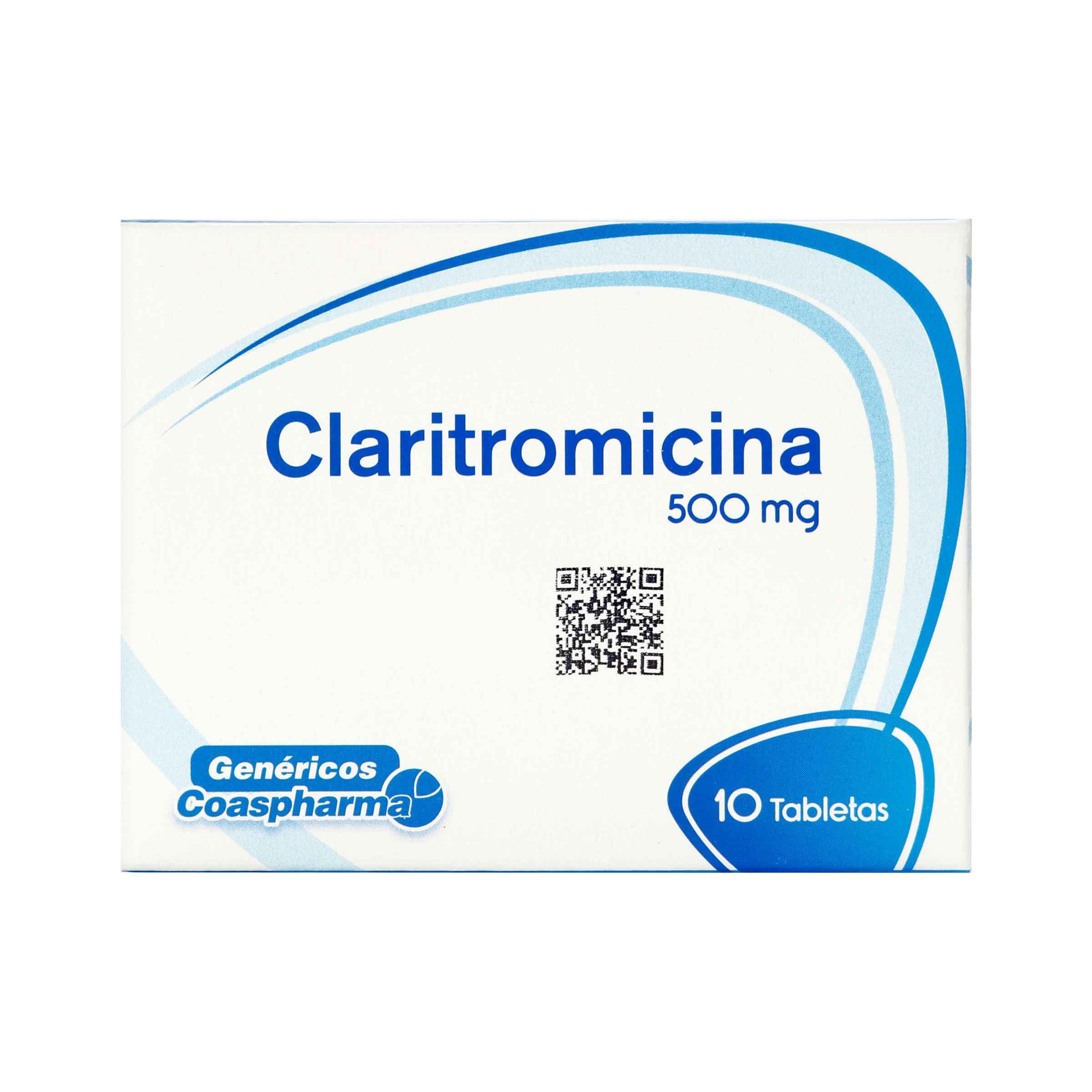 CLARITROMICINA 500 MG 10 TABLETAS COA