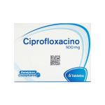 CIPROFLOXACINO 500 MG 6 TABLETAS COA