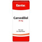 CARVEDILOL 25 MG 30 TABLETAS GF(P)35670