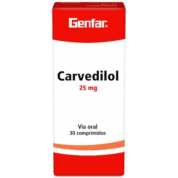 CARVEDILOL 25 MG 30 TABLETAS GF(P)35670