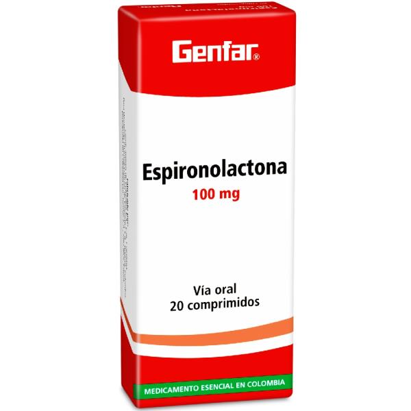 ESPIRONOLACTONA 100 MG 20 TABLETAS GF