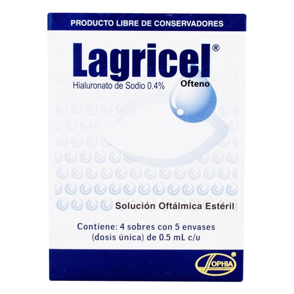 LAGRICEL OFTENO 0.4% S/OFT.CJ 20 ENVASES