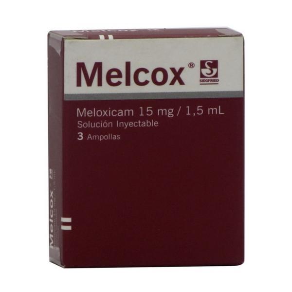 MELCOX 15 MG 1.5 ML 3 AMPOLLAS