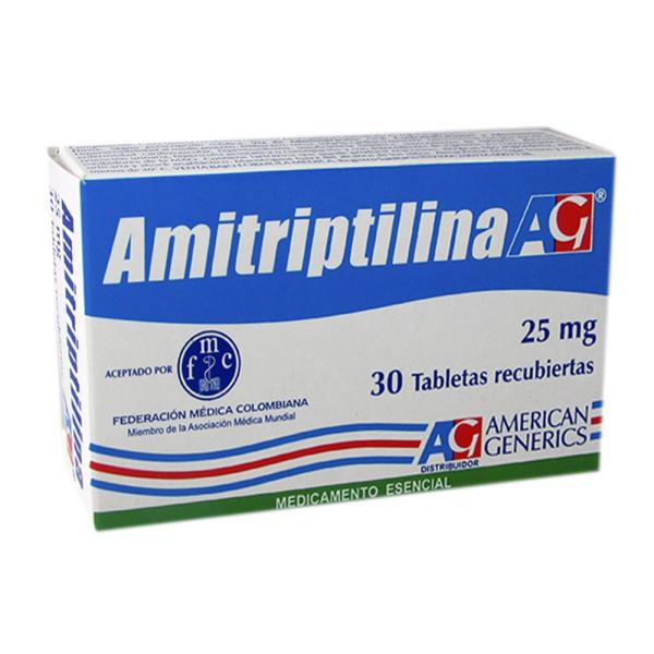 AMITRIPTILINA 25 MG 30 TABLETAS AG