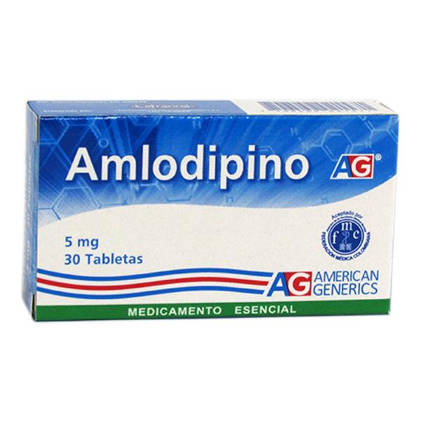 AMLODIPINO 5 MG 30 TABLETAS AG