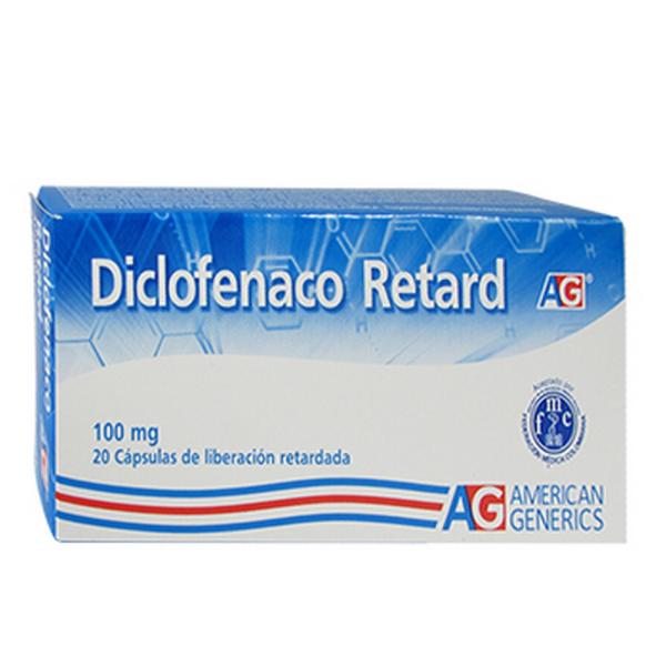 DICLOFENACO RETARD 100 MG 20 CAPSULAS AG
