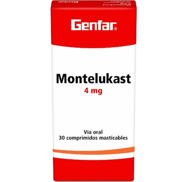 MONTELUKAST 4 MG 30TABLETAS GF