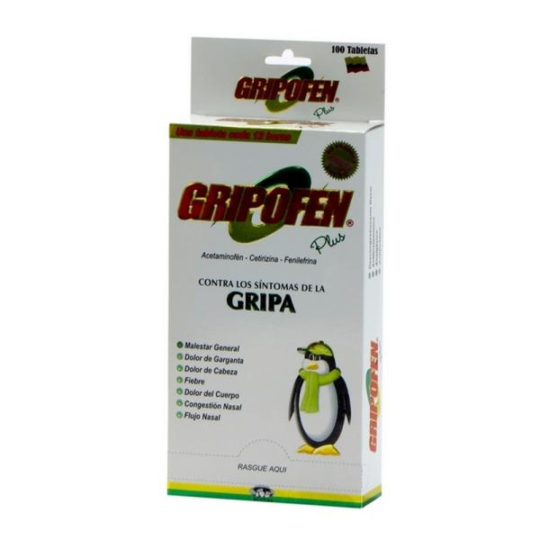 GRIPOFEN PLUS 100 TABLETAS