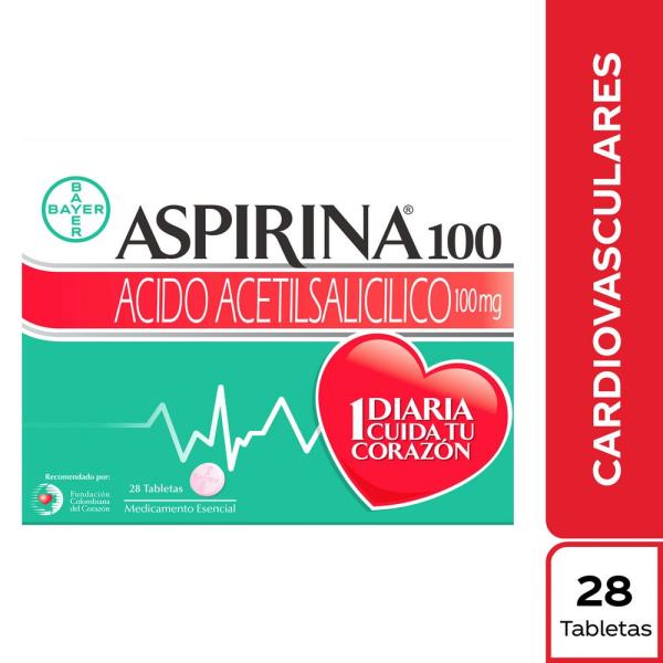 ASPIRINA 100 MG 28 TBS