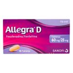 ALLEGRA D 60 MG/25 MG 10 TBS (3%+)(PAE)