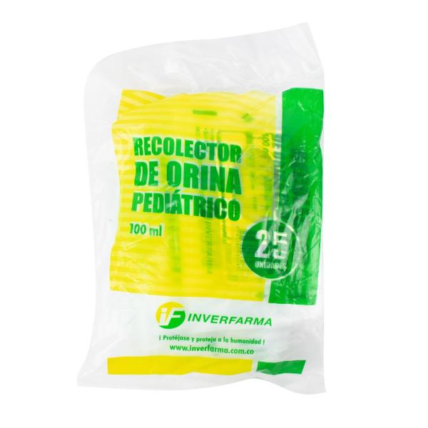 BOLSA RECOLE.ORINA PED.100ML 25UND INVER