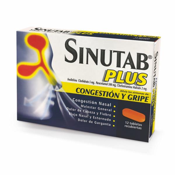 SINUTAB PLUS 12 TABLETAS