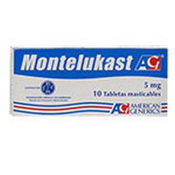 MONTELUKAST 5 MG 10 TABLETAS