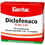 DICLOFENACO 75 MG 10 AMPOLLAS GF
