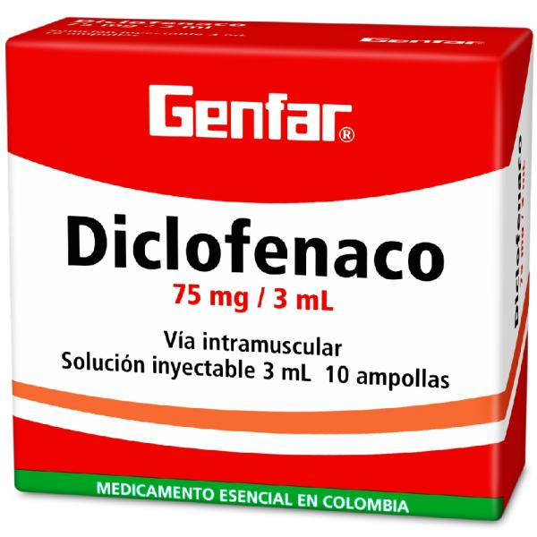 DICLOFENACO 75 MG 10 AMPOLLAS GF