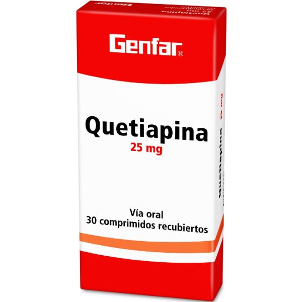 QUETIAPINA 25 MG 30 TBS GF (P)16793