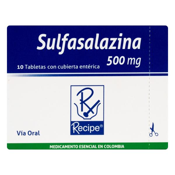 SULFASALAZINA 500 MG 10 TABLETAS RC
