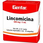 LINCOMICINA 600 MG 10 AMPOLLAS GF