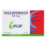 DICLOFENACO 50 MG 250 GRAGEAS ECAR