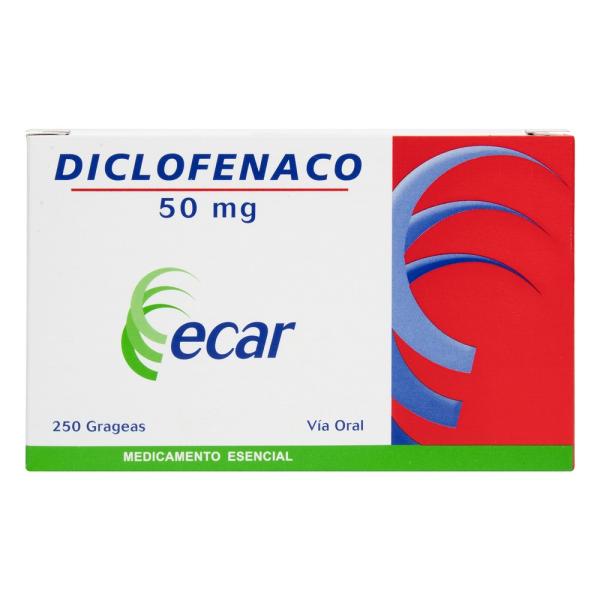 DICLOFENACO 50 MG 250 GRAGEAS ECAR