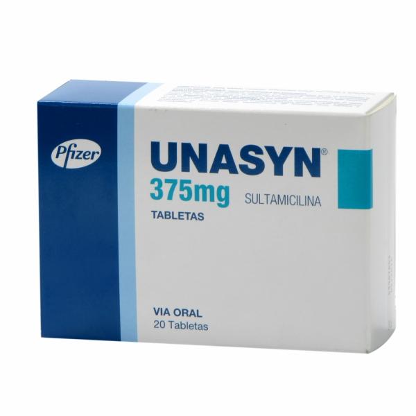 UNASYN 375 MG 20 TABLETAS (A)(3%+)(PAE)