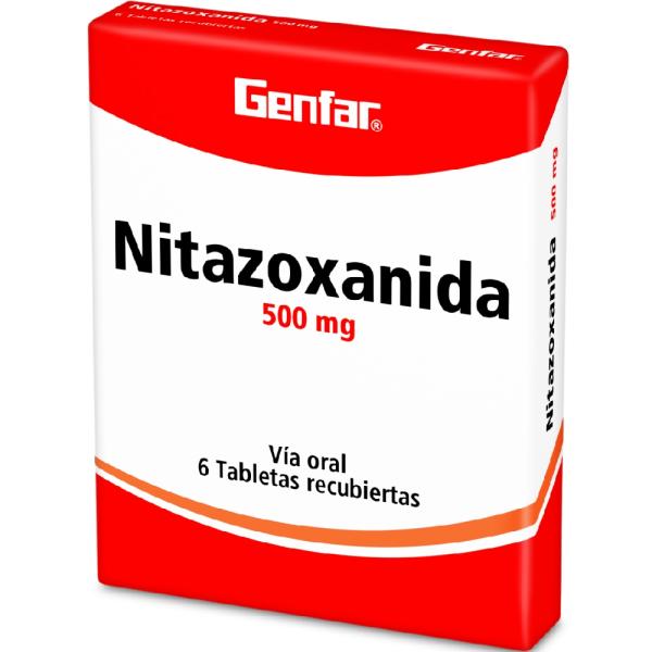 NITAZOXANIDA 500 MG 6 TBS GF