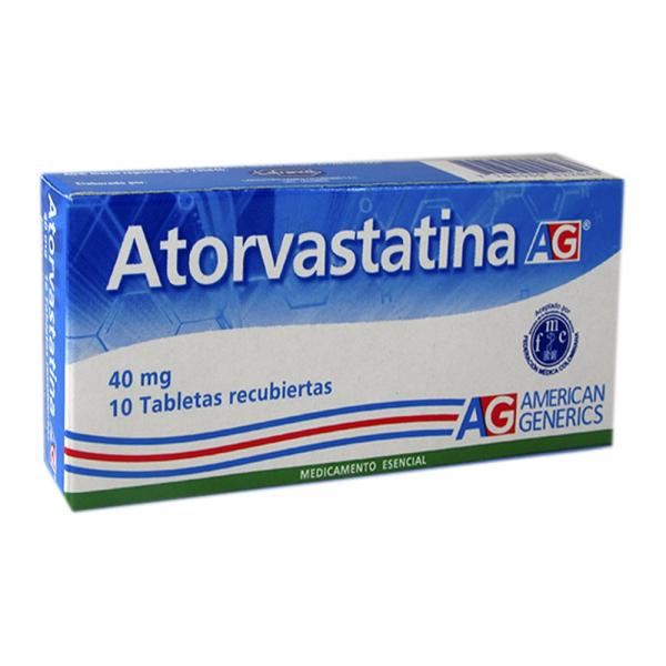ATORVASTATINA 40 MG 10 TABLETAS AG