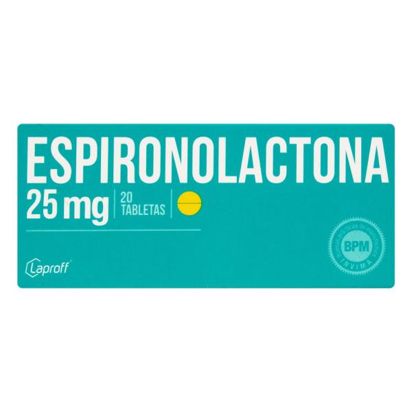 ESPIRONOLACTONA 25 MG 20 TABLETAS LP