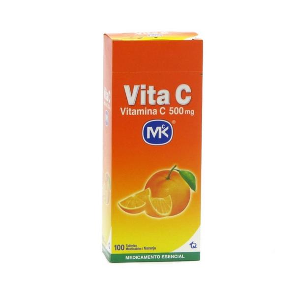 VITAMINA VITA C NARANJA MAST 100 TBS MK