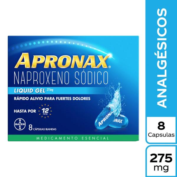 APRONAX LIQUID GEL 275 MG 8 CAPSULAS
