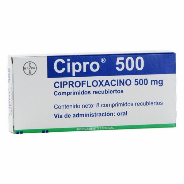 CIPRO 500 MG 8 TABLETAS (A)(3%+)(PAE)