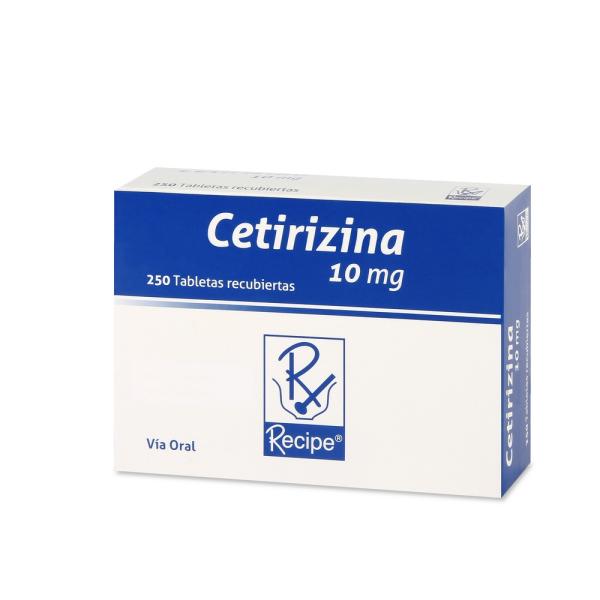 CETIRIZINA 10 MG 250 TABLETAS RC