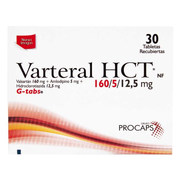 VARTERAL HCT 160/5/12.5 MG 30 TBS (A)