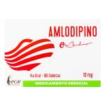 AMLODIPINO 10 MG 100 TABLETAS EC