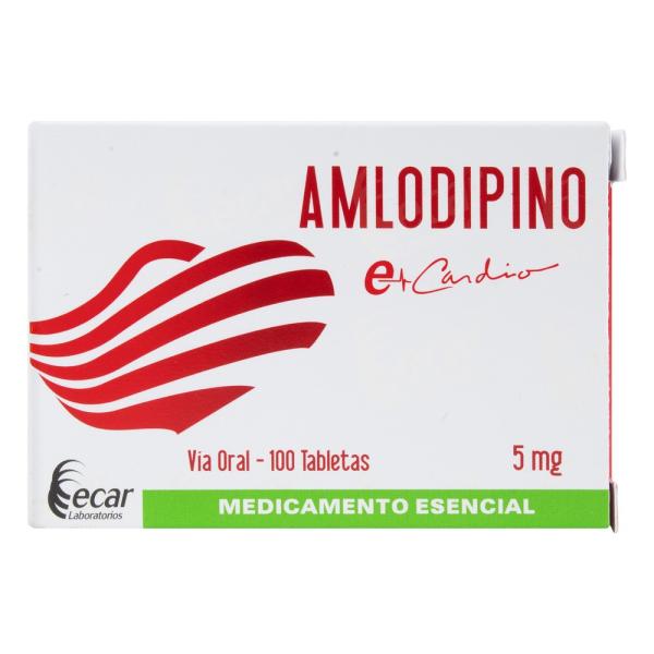 AMLODIPINO 5 MG 100 TABLETAS EC
