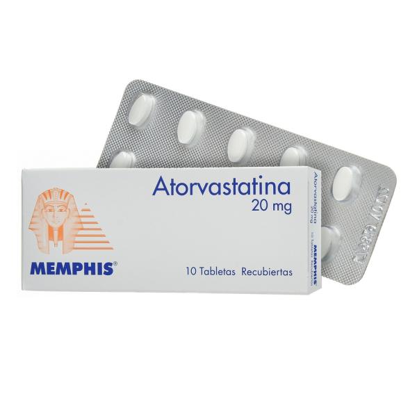 ATORVASTATINA 20 MG 10 TABLETAS MP