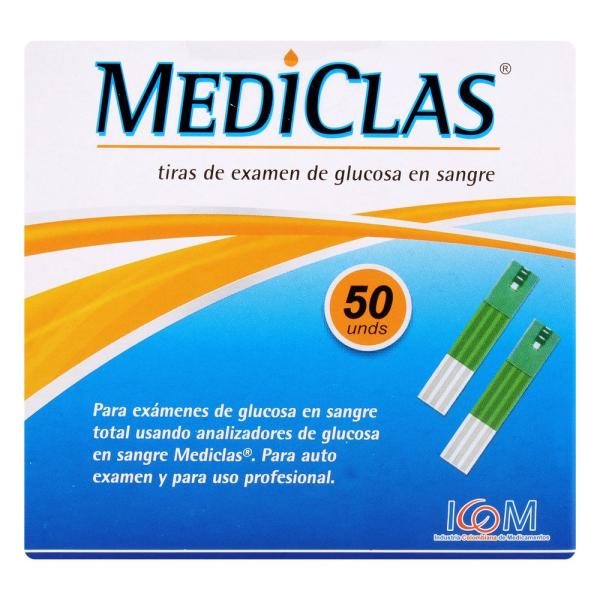 TIRAS REACTIV GLUCOM.MEDICLAS 50UND ICOM