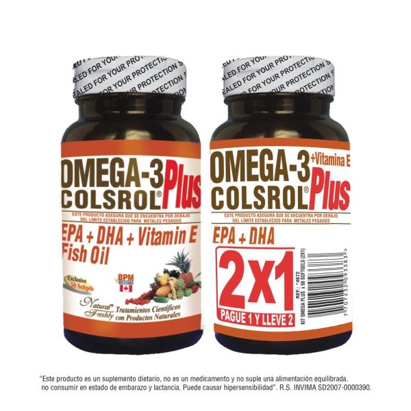 OMEGA 3 PLUS COLSROL 50 SOFTGELS 2X1