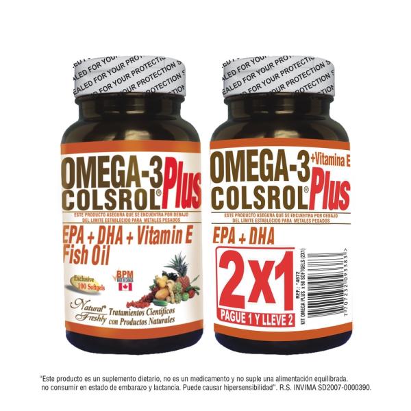 OMEGA 3 PLUS COLSROL 100 SOFTGEL.2X1 P.E